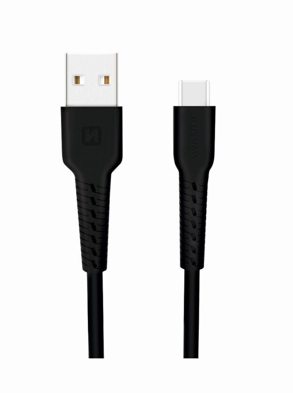DATA CABLE SWISSTEN USB / USB-C 1,0 M BLACK,WHITE