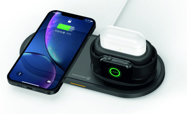 SWISSTEN WIRELESS CHARGER 3in1 BLACK